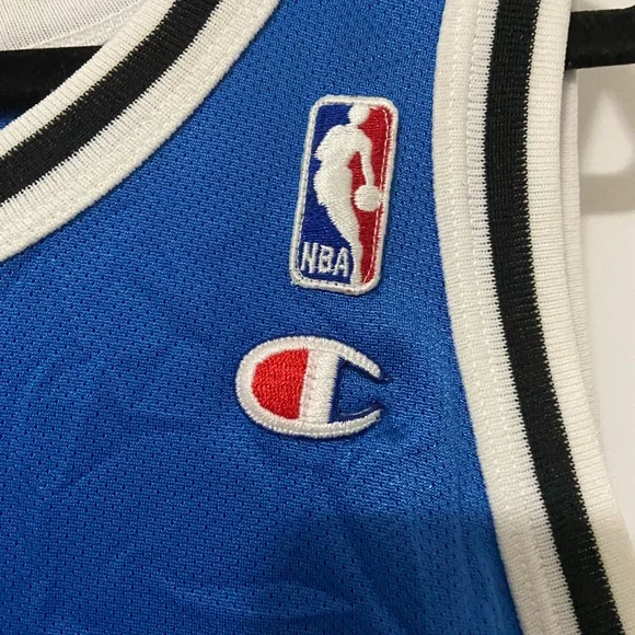Vintage Champion Orlando Magic Shaquille O’Neal Nba Jersey Size 44 Blue Large - Picture 3 of 4